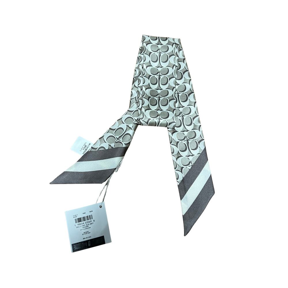 New Bone Colored Coach Bandeau Style Scarf